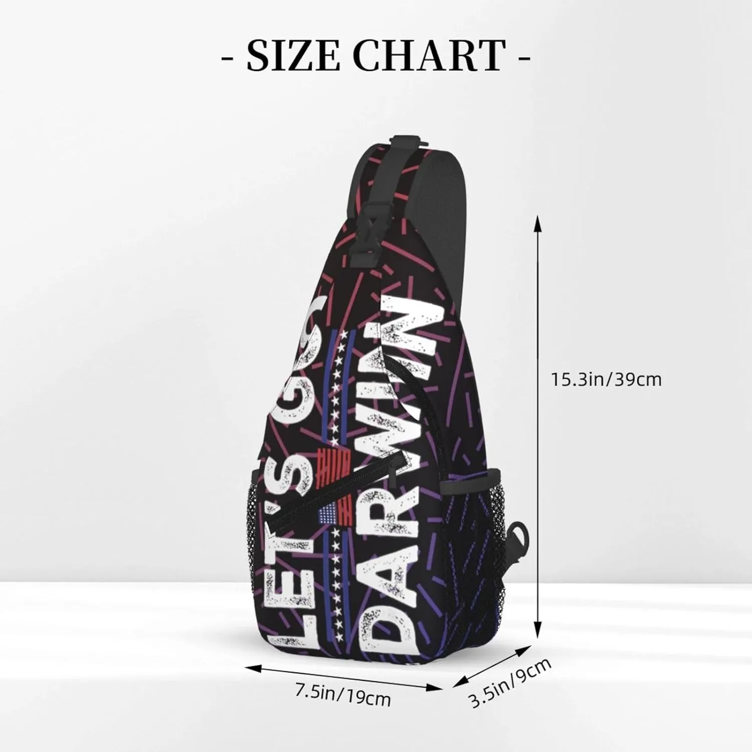 Lets Go Darwin Small Crossbody Backpack Sling Bag For Men Women Mini One Shoulder Chest Bags Gym Sport Travel Hiking Daypack