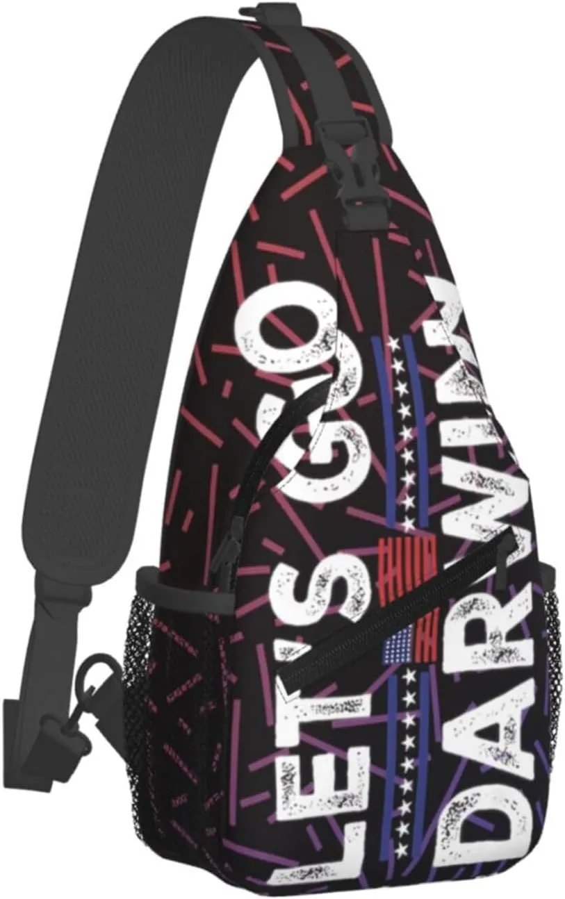 Lets Go Darwin Small Crossbody Backpack Sling Bag For Men Women Mini One Shoulder Chest Bags Gym Sport Travel Hiking Daypack