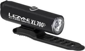 LEZYNE Classic Drive 700XL Bicycle USB Rechargeable IPX7 White LED Front Light w/Multiple Solid & Flash Modes | Integrated Versatile Strap Mount Compatible with Handlebars, 700 Lumens