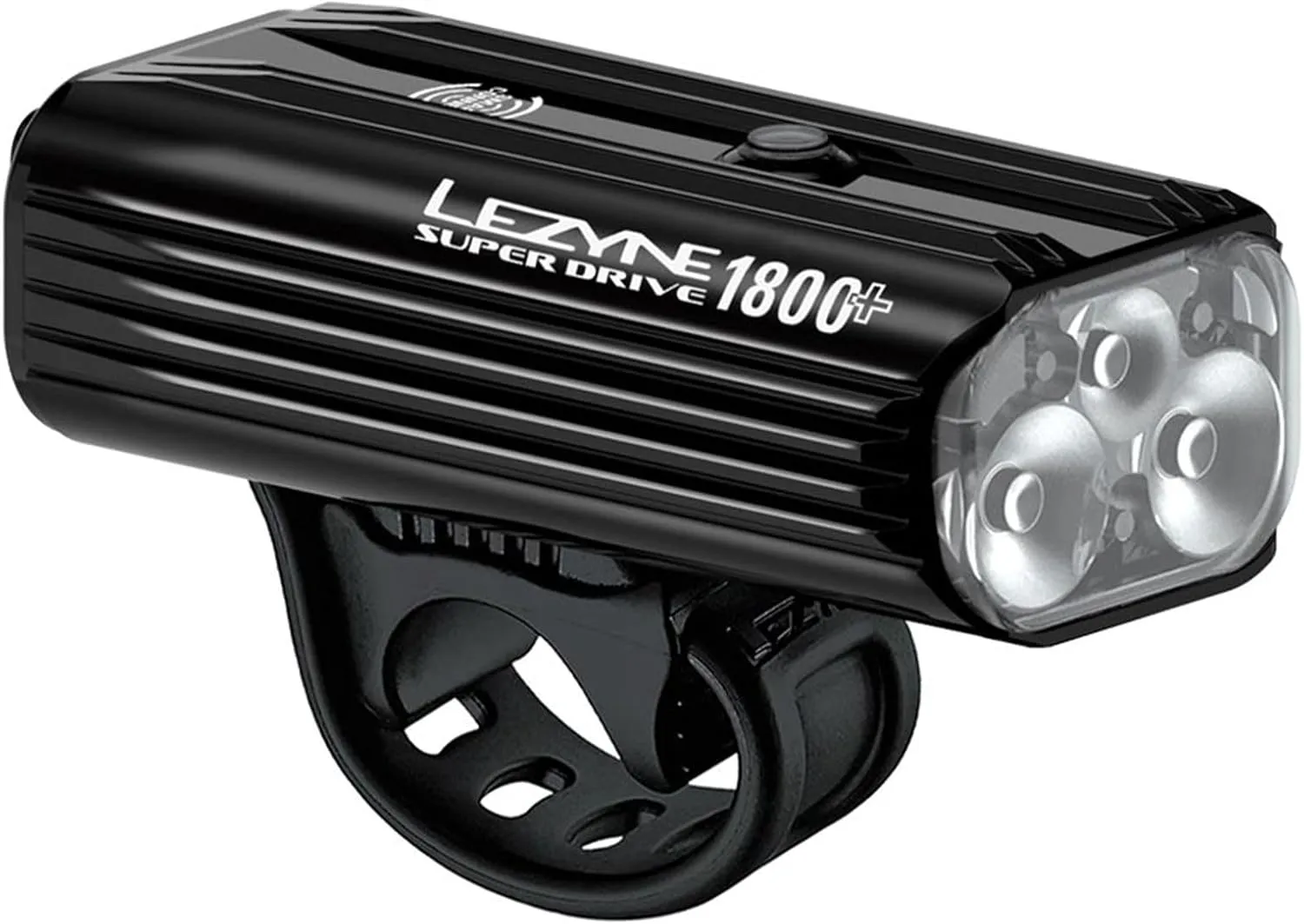 LEZYNE Super Drive Bicycle USB Rechargeable IPX7 White LED Front Light with Multiple Solid & Flash Modes | Integrated Silicone Rubber Strap Mount | Smart Connect | 1600/1800 Lumens Options