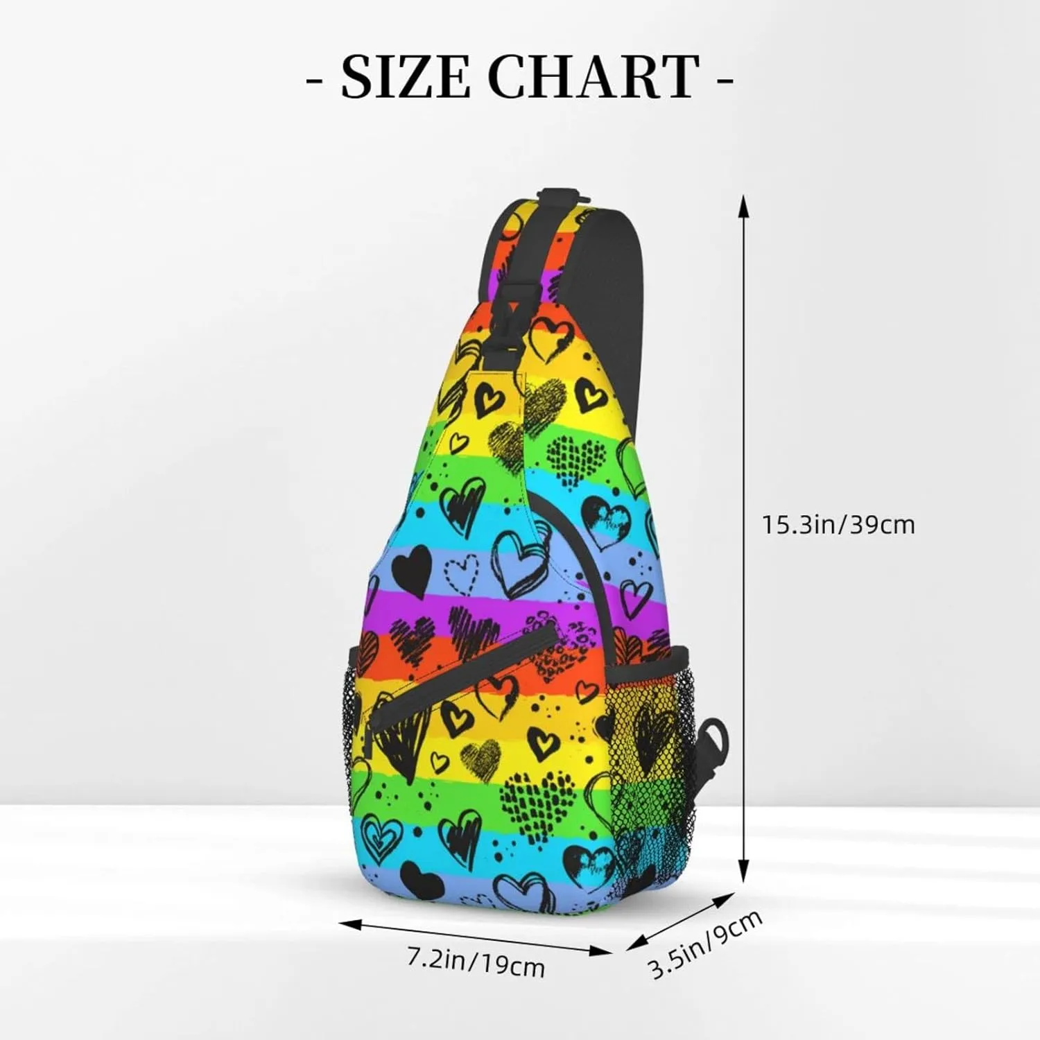 LGBT Gay Pride Sling Bag,Multipurpose Crossbody Backpack Shoulder Chest Bag for Women Men Travel Hiking Daypack