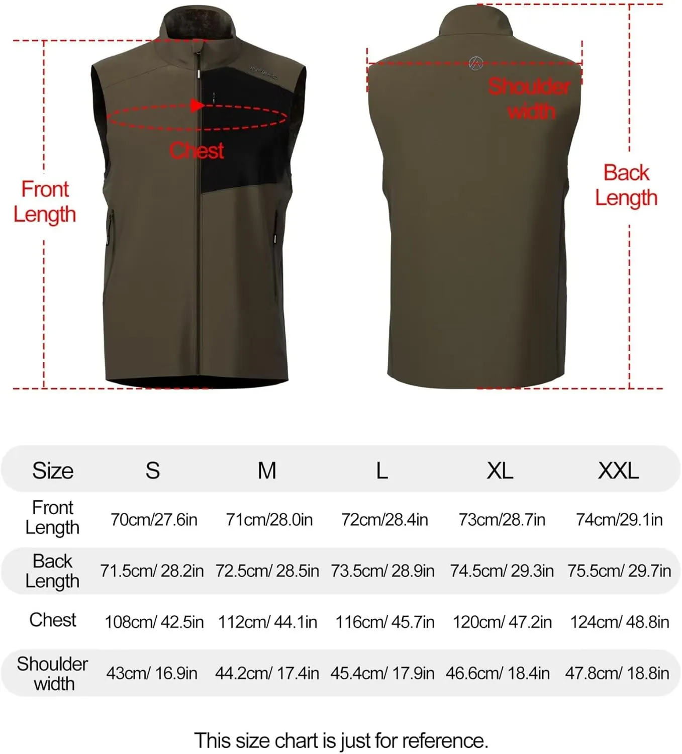 Lightweight Vest for Men, Elastic Softshell Golf Vests, Fleece Lined, Water resistent, Hiking, Cycling