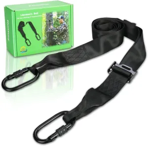 Linemans Belt For Hunting, Tree Climbing Strap, Adjust Length With One Hand, Lineman's Tether For Set Up Climbing Sticks, Hanging Tree Stand, Tree Climbing Harness