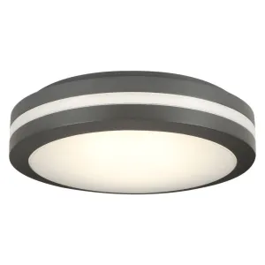 Lithonia Lighting Cast OLCFM 15 DDB Ceiling Flush Mount Outdoor LED Decorative Light Fixture for Porch, Patio, Garage, Sidewalk, and Walkway Black Bronze, Pack of 1