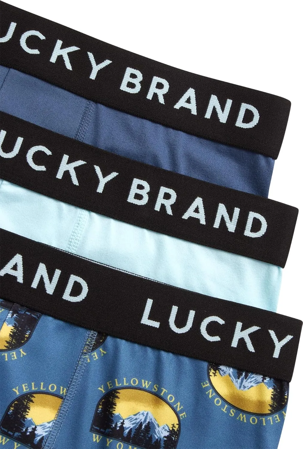 Lucky Brand Mens Boxer Briefs - 3 Pack Super Soft Mens Underwear Boxers Athletic Briefs for Men with Functional Fly (S-XXL)