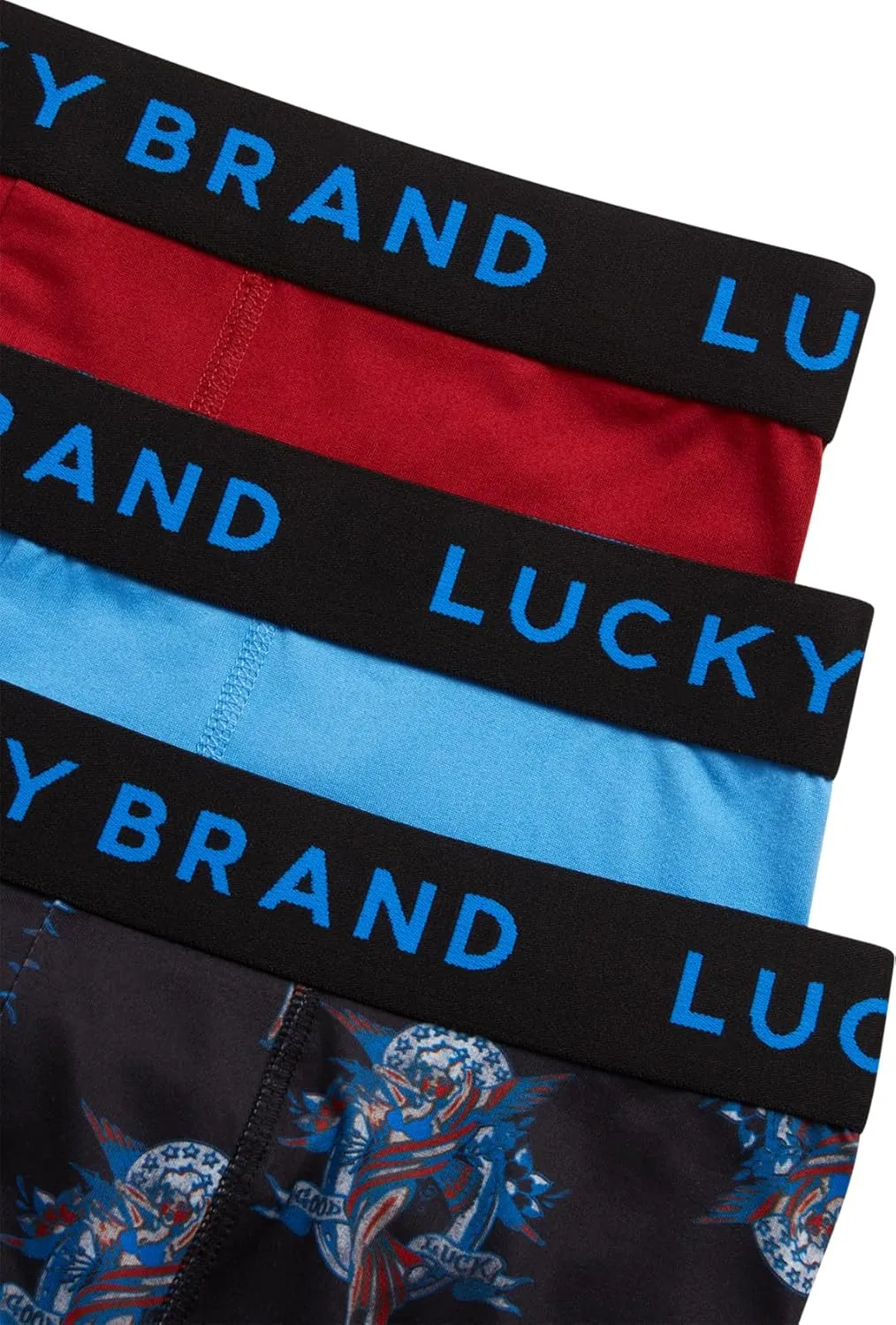 Lucky Brand Mens Boxer Briefs - 3 Pack Super Soft Mens Underwear Boxers Athletic Briefs for Men with Functional Fly (S-XXL)
