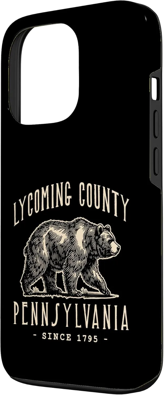 LYCOMING COUNTY, PENNSYLVANIA. BEAR VINTAGE ANIMAL Case for iPhone 13 Pro