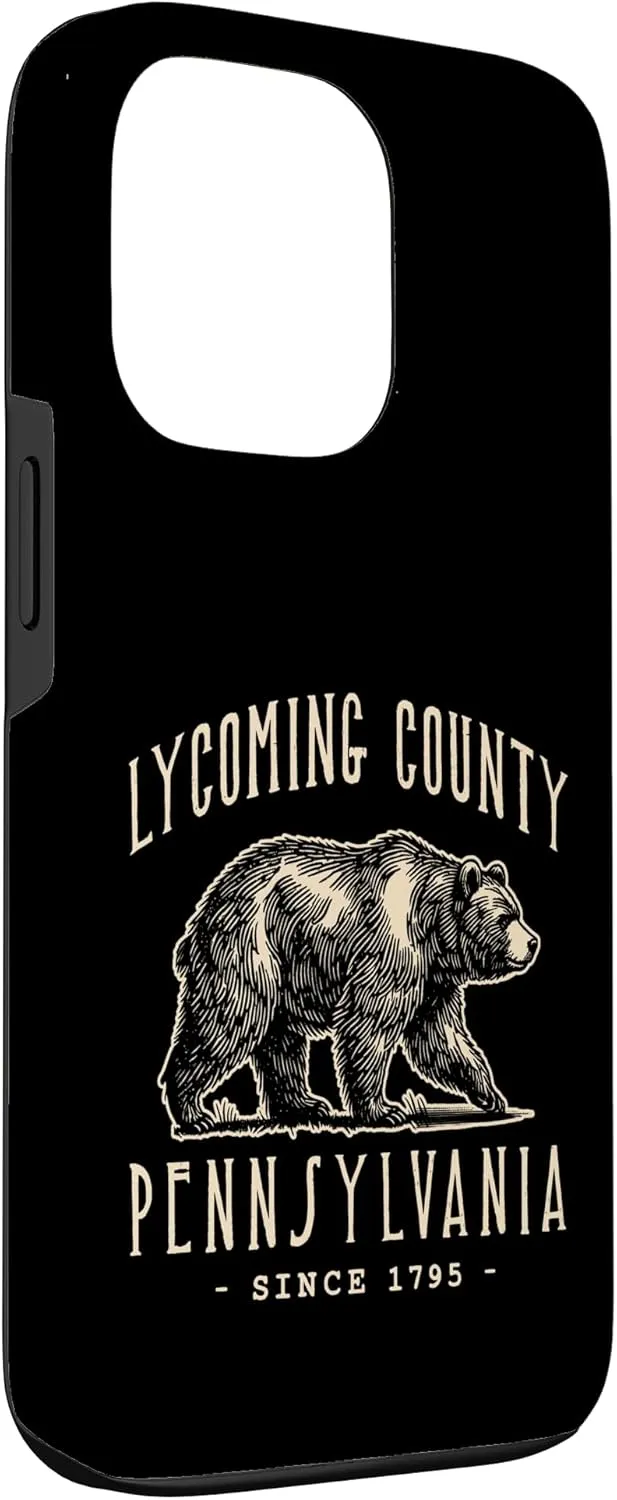 LYCOMING COUNTY, PENNSYLVANIA. BEAR VINTAGE ANIMAL Case for iPhone 13 Pro