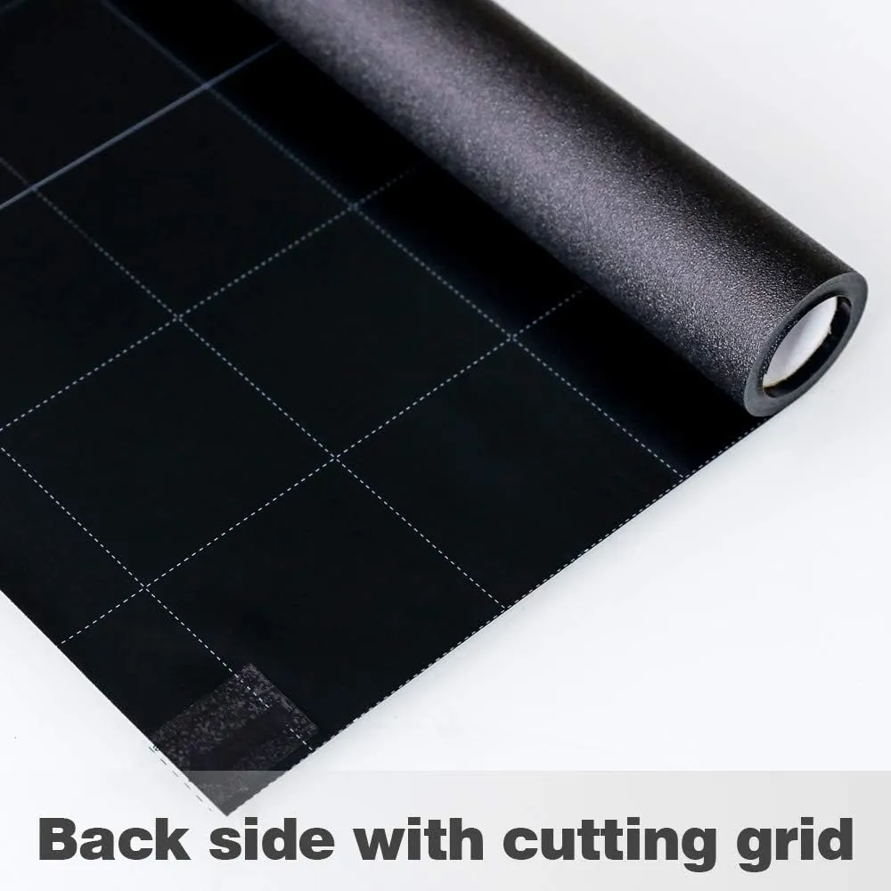 Mangobox Static Cling Total Blackout Window Film 100% UV Blocking Window Darkening Film Black Opaque Privacy Window Tint Removable Plastic Glass Covering (35.4X118.1inches)