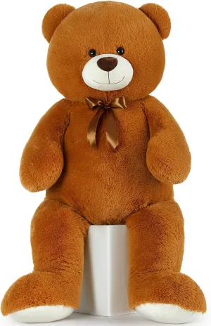 MaoGoLan 4ft Giant Teddy Bear Big Stuffed Animal 47 inch Large Brown Teddy Bear for Kids Girls Baby Shower Centerpieces Decorations, Christmas Birthday Gift