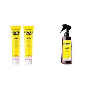 Marc Anthony Curl Cream with Shea Butter & Oils Defines & Softens Curly & Wavy Hair & Curl It Up Volume Boost Spray, Extra Hold, Strictly Curls - Avocado Oil & Shea Butter Enhances