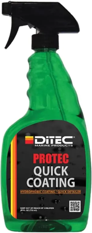 Marine PROTEC Quick Coating Protection Spray - Glossy Finish for Boat Paint and Gelcoat