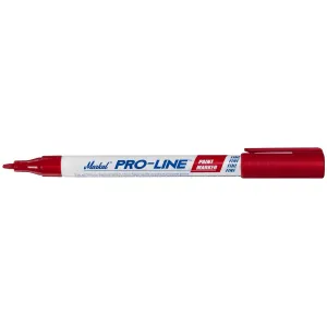 Markal Pro-Line Fine Tip Liquid Paint Marker with 1/16" Bullet Tip, Red (Pack of 12) (96874)