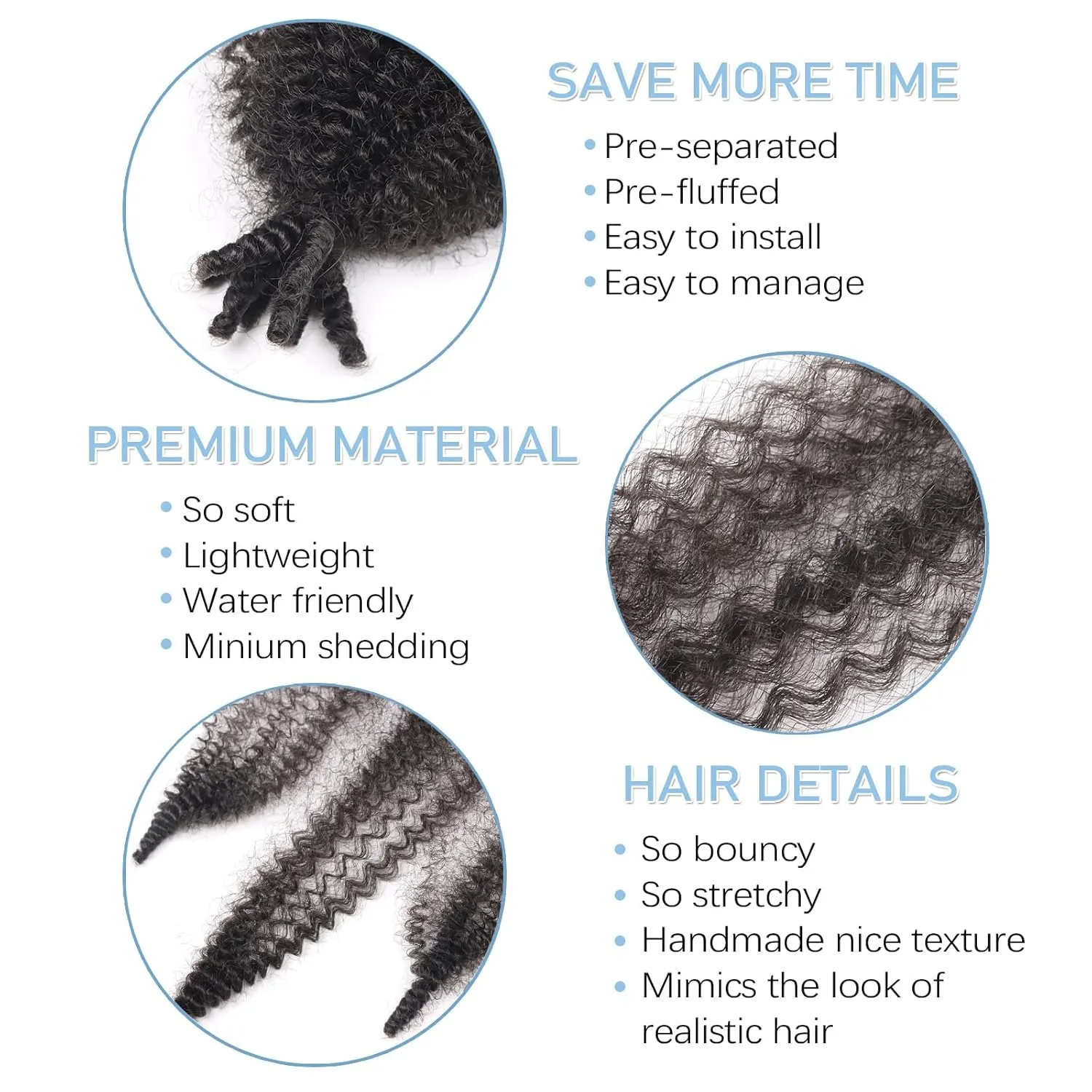 Marley Twist Braiding Hair Color 2 Marley Hair for Soft Locs Passion Twist Hair Cuban Spring Afro Twist Hair Crochet Braids Faux Locs Crochet Hair 12 Inch(6 Packs,2#)