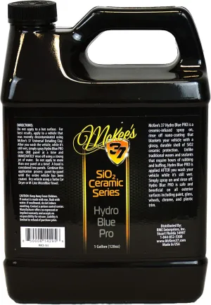 McKee's 37 - Hydro Blue PRO SiO2 Coating | Advanced Yet Easy Spray On Rinse Off Ceramic Coating for Enhanced Shine & Hydrophobic Protection (128 oz)