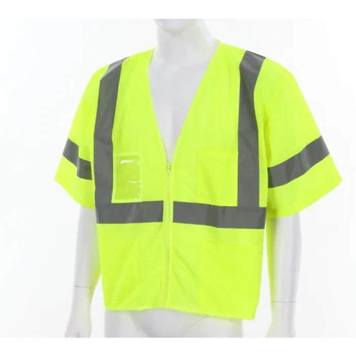 MCR Safety Class 3, Hi-Vis Lime, Zipper Vest S