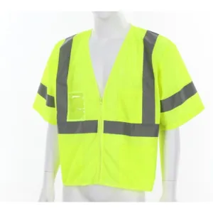 MCR Safety Class 3, Hi-Vis Lime, Zipper Vest S