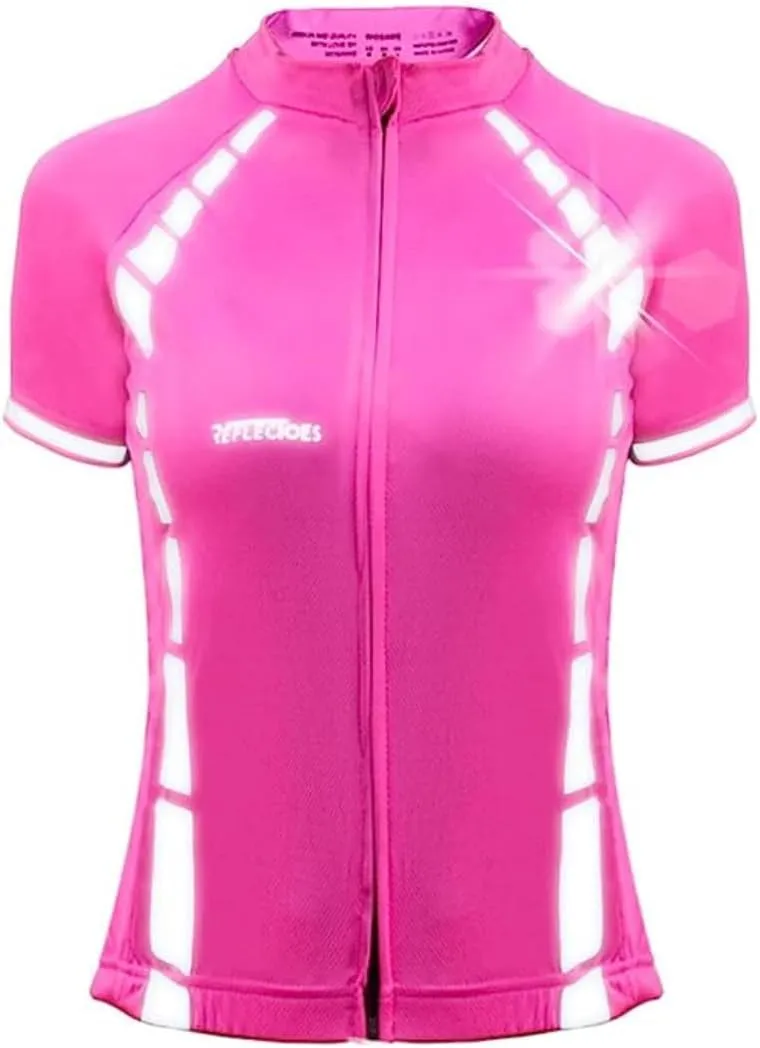 Men's Cycling Jersey High-Visibility – Reflective Shirt, Breathable, Moisture-Wicking Bike Shirt for Road Safety