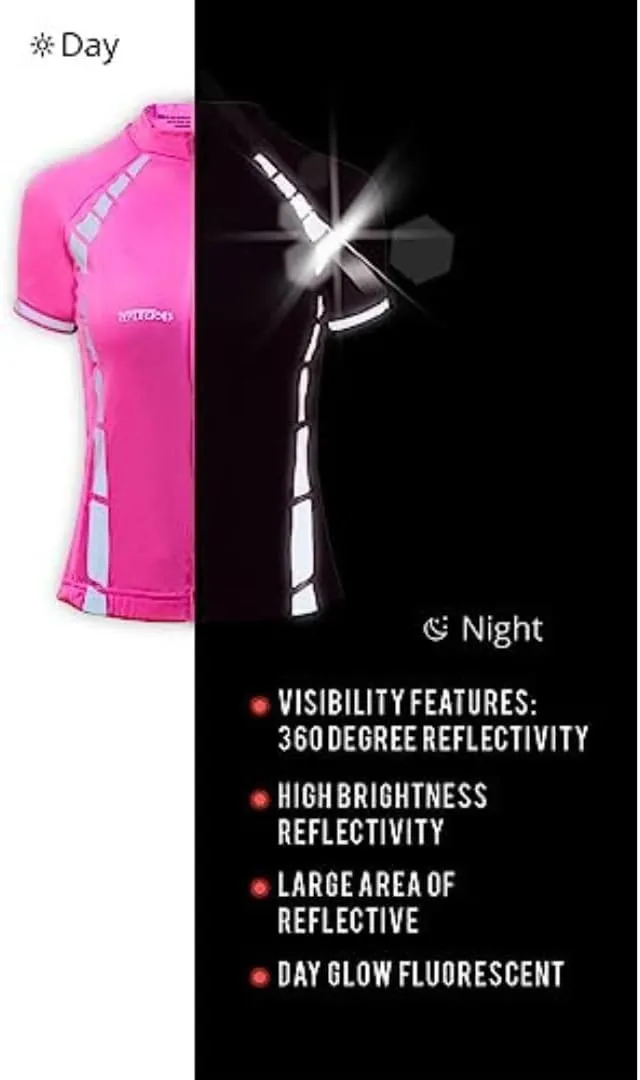 Men's Cycling Jersey High-Visibility – Reflective Shirt, Breathable, Moisture-Wicking Bike Shirt for Road Safety