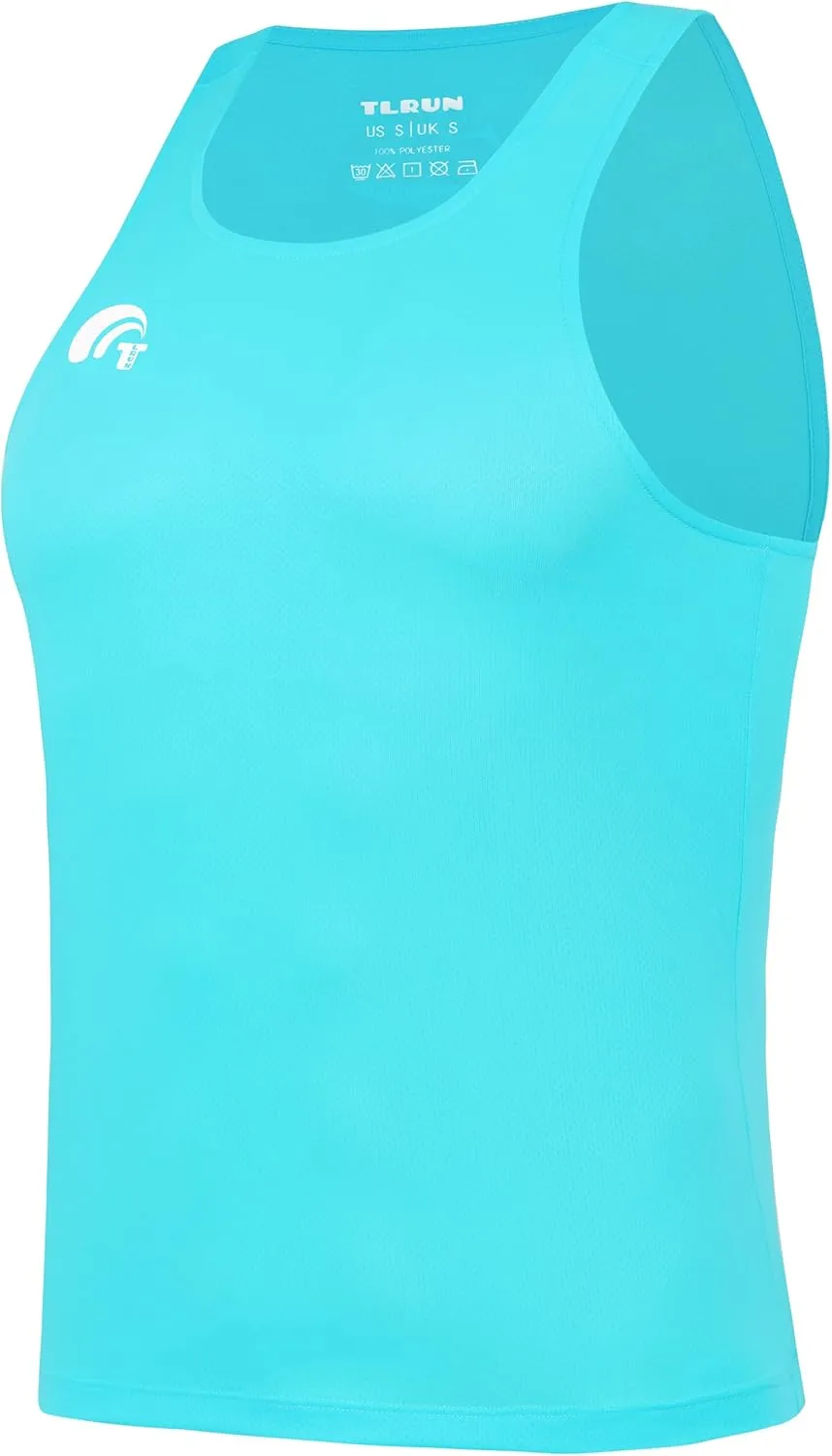 Men's Running Tank Top Ultra Lightweight Marathon Singlet Shirts Dry Fit Workout Sleeveless T-Shirt
