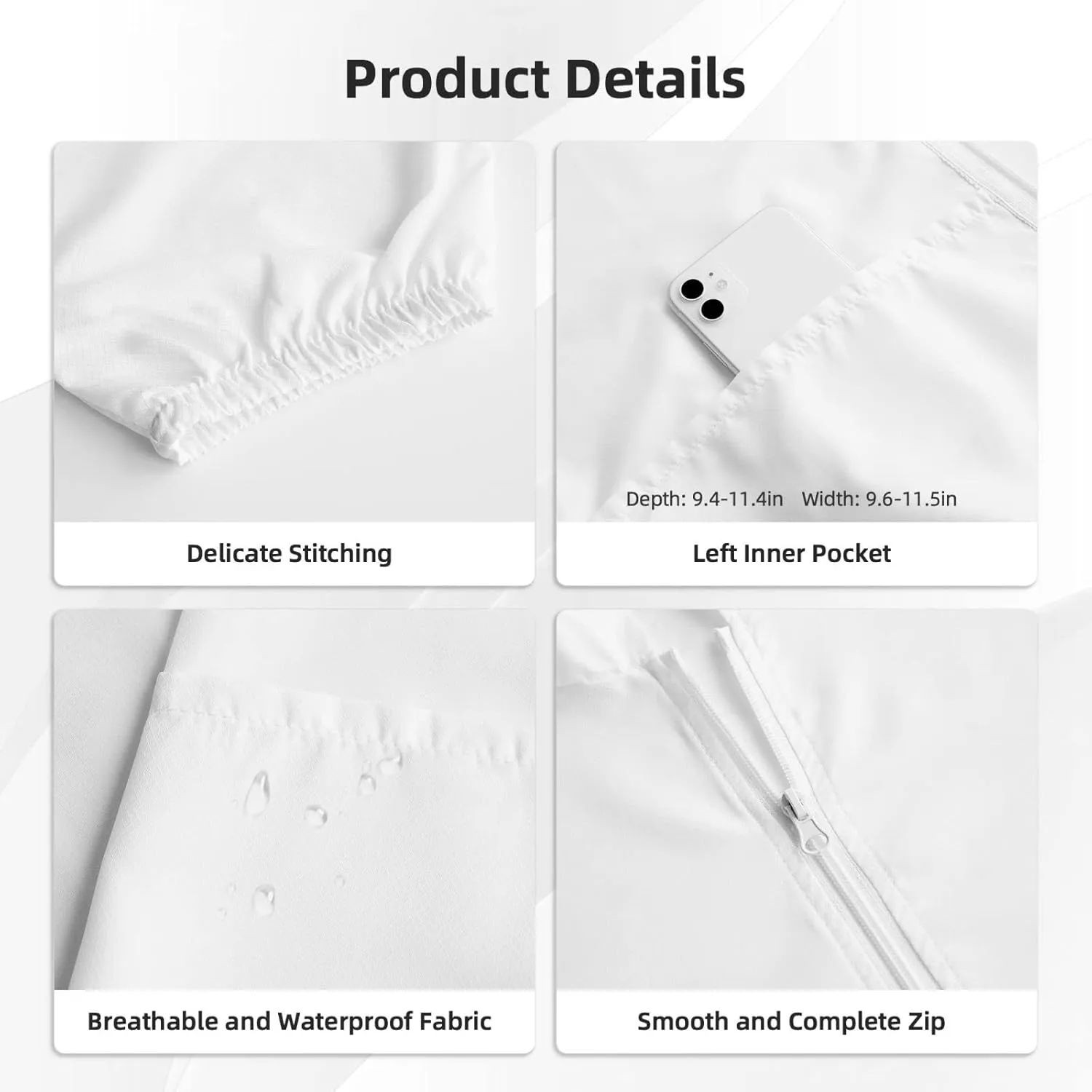 Men's Sun Protection Jacket UPF 50  Full Zipper Long Sleeve UV Hoodie Shirt Polar Bear Ice Women's Outdoor Jacket