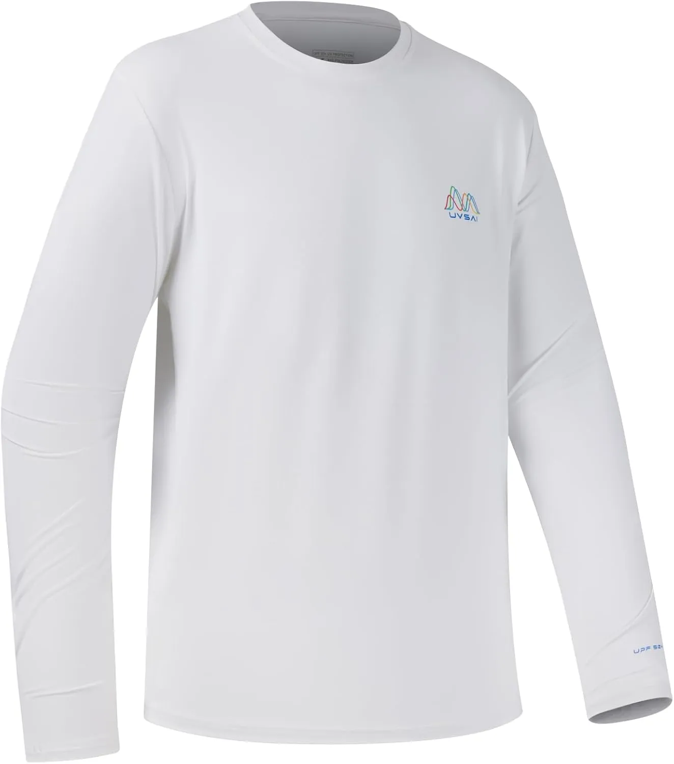Men’s UPF 50  Long Sleeve Performance T-Shirts Permanent UV Protective Quick Dry for Everyday Hiking Fishing Beach