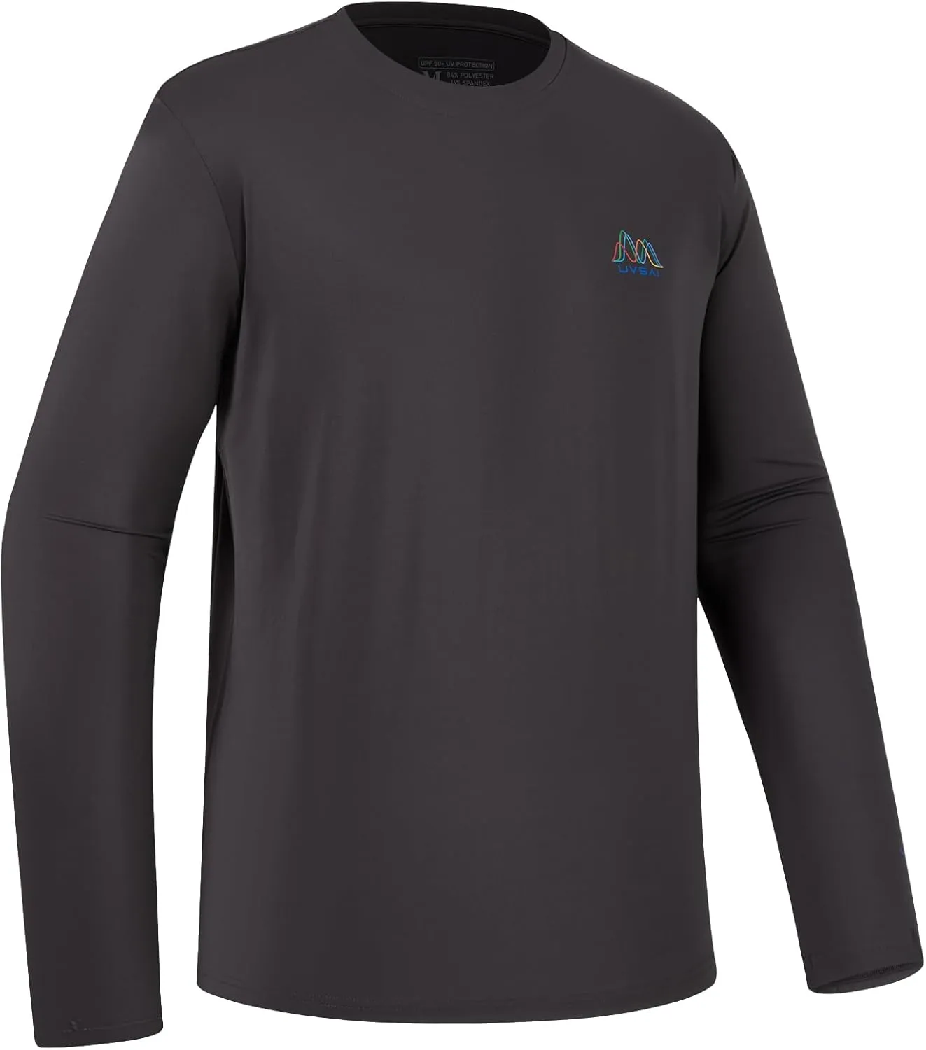 Men’s UPF 50  Long Sleeve Performance T-Shirts Permanent UV Protective Quick Dry for Everyday Hiking Fishing Beach