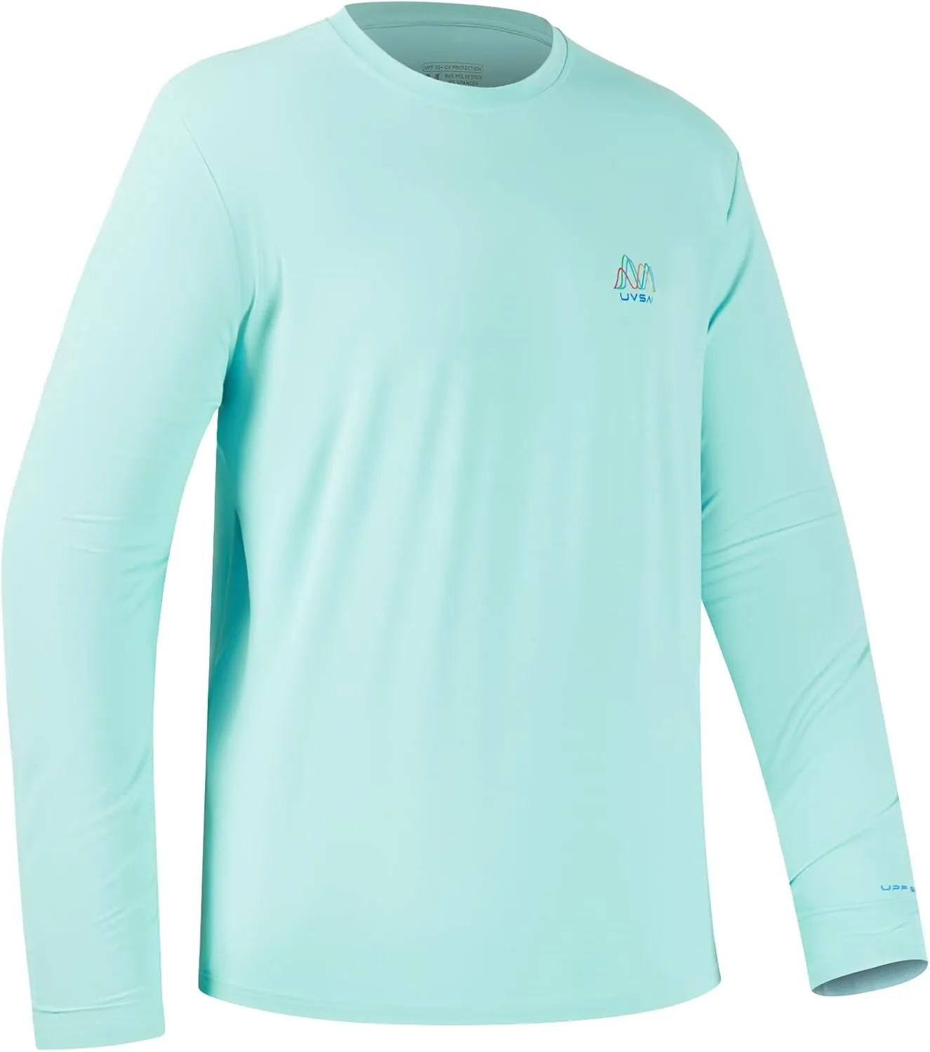 Men’s UPF 50  Long Sleeve Performance T-Shirts Permanent UV Protective Quick Dry for Everyday Hiking Fishing Beach