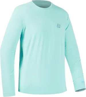 Men’s UPF 50  Long Sleeve Performance T-Shirts Permanent UV Protective Quick Dry for Everyday Hiking Fishing Beach