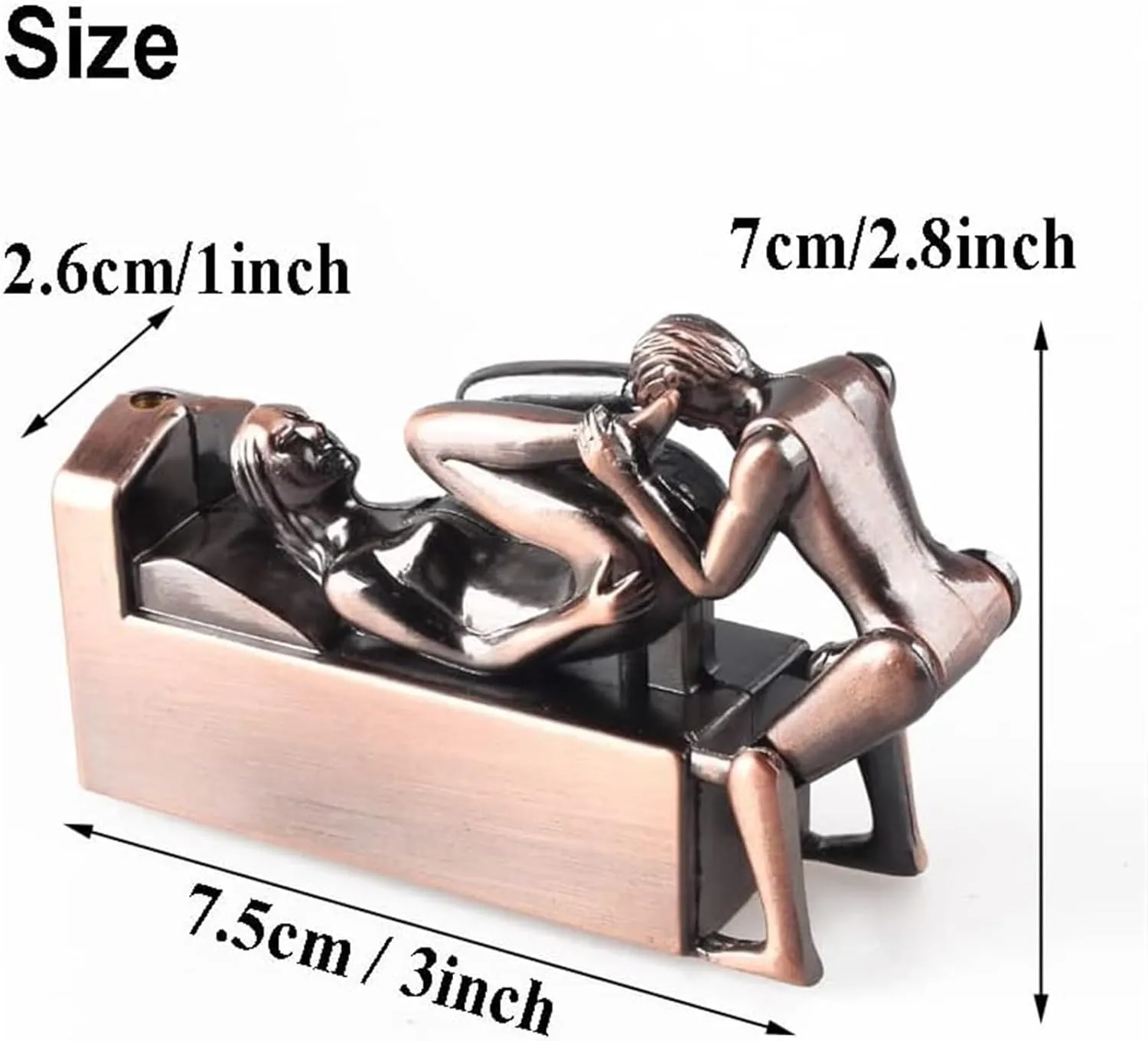 Metal Sex Butane Torch Lighter, Adults Novelty Creative Sexy Refillable Adjustable Jet Flame Torch Lighter, Cool Cigar Lighter Desktop Portable Lighter with Sex Noise Men's Smoking, Decor, Gift(C)