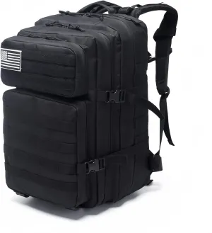 Military Tactical Backpack for Men and Women,Fishing Hunting Camping Trekking Daypack Rucking Molle Backpack for Outdoor Large 3 Days Assault Pack, 38 L, Black