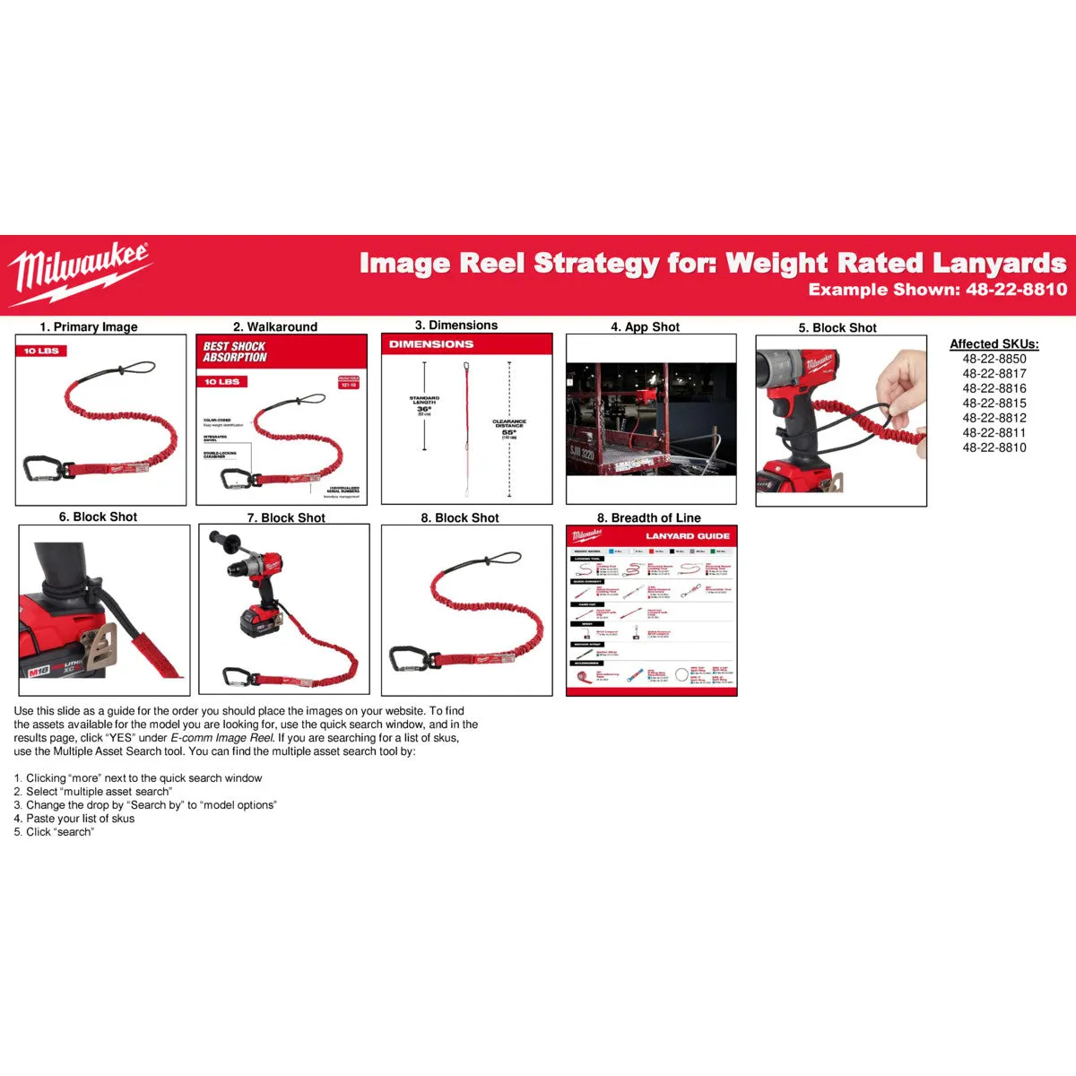 Milwaukee 48-22-8850 35 lbs Locking Tool Lanyard