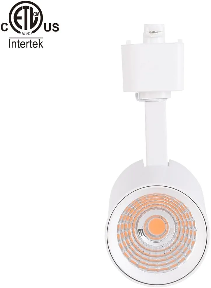 mirrea 16.5W Dimmable LED Track Lighting Heads Compatible with Single Circuit H Type Rail Ceiling Spotlight 90 CRI 24° White Finish Pack of 6 (3000K Warm White)