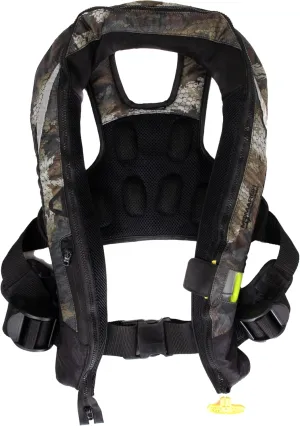 Momarsh Lifeline Auto Inflatable Personal Flotation Device 38g | Durable Waterfowl Hunting Life Jacket with Memory Foam Padding & Reflective Strips for Visibility | 40lb of Buoyancy (Optifade Timber)