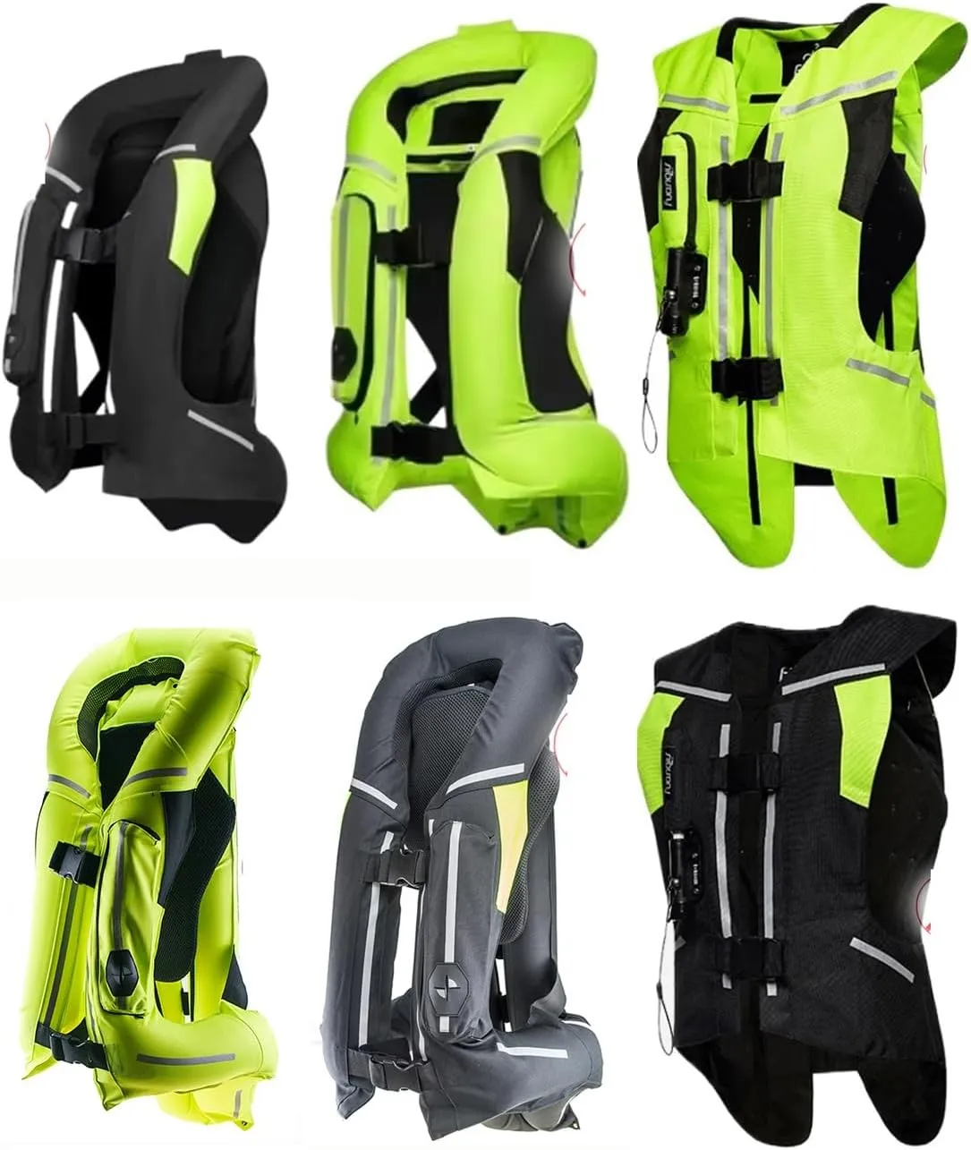 Motorcycle Air Bag Vest Lightweight, Wearable Air Bag Horse, With Reflective Tape With Neck And Tail Airbags