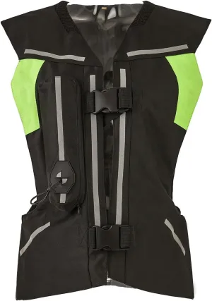 Motorcycle Airbag Vest Racing Inflatable Airvest Protective Jacket Hi Visibility W/ CO2 Cartridge (Color : Black, Size : XXX-Large)