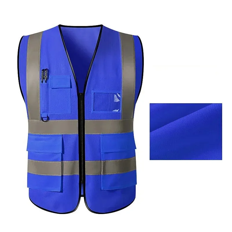 Multi-Pocket Reflective Vest for Nighttime Traffic Environments