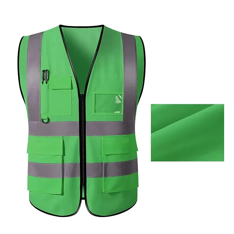 Multi-Pocket Reflective Vest for Nighttime Traffic Environments