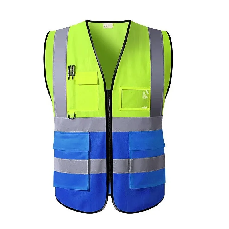 Multi-Pocket Reflective Vest for Nighttime Traffic Environments