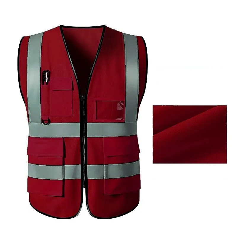 Multi-Pocket Reflective Vest for Nighttime Traffic Environments
