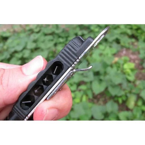 Multifunction Small Screwdriver Sets Mini EDC Tools Pocket Keychain Screwdriver with Phillips Slot Hex Screwdriver & LED Light Black & Silver