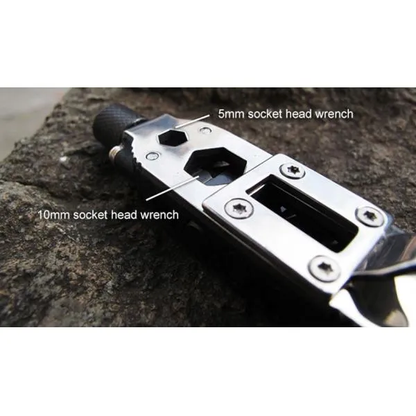 Multifunction Small Screwdriver Sets Mini EDC Tools Pocket Keychain Screwdriver with Phillips Slot Hex Screwdriver & LED Light Black & Silver