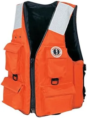 Mustang 4-Pocket Vest w/Solas Reflective Tape - XXL - Orange