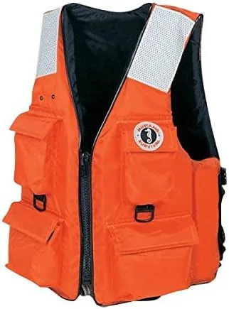 Mustang 4-Pocket Vest w/Solas Reflective Tape - XXL - Orange