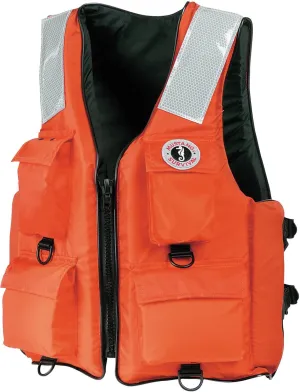 MUSTANG SURVIVAL Classic Industrial Vest with 4 Pockets & Solas Reflective Tape