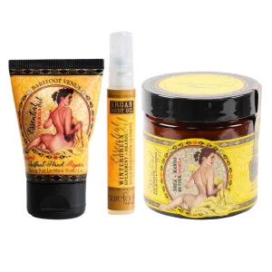 Mustard Bath Essential Oil Bundle: Instant Hand Repair (3 oz), Mini Instant Hand Repair (1 oz), Argan Body Oil (0.27 oz)