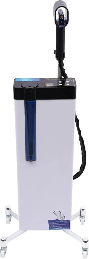 Nano Hair Steamer, 1300W Hair Dyeing Machine Standing Micro Mist Anion Hair Color Processor, Professional Hair Oil Machine Multifunctional Salon Spa Equipment for Hair Care Hair Repair (White)