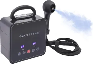 Nano Hair Steamer with Digital Display, Professional 4-in-1 Hair Care System for Deep Conditioning, Coloring & Scalp Care, Adjustable Mist (8.5ft Spray), 1750W Salon-Grade Steamer for Home Use