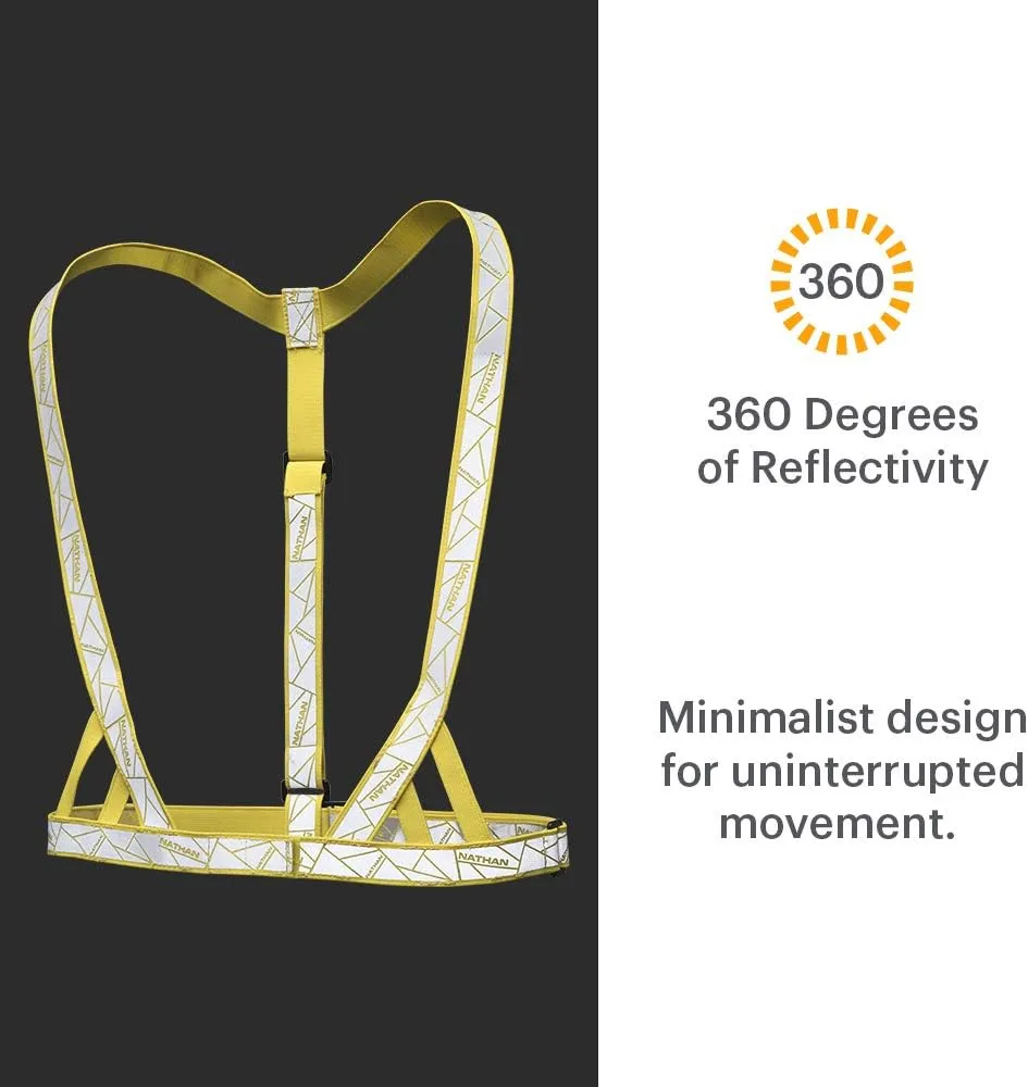 Nathan Vibe Reflective Vest for Running. Safety and Visibility. Minimalist, Super Reflective Jacket. For Men and Women.