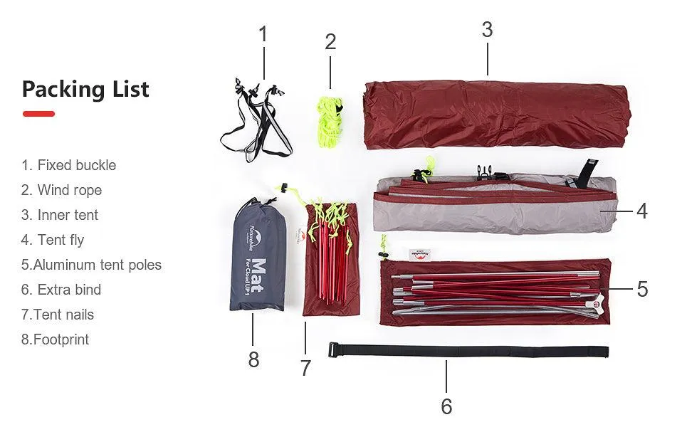 Naturehike Ultralight Tent Cloud Up One (1 Person)